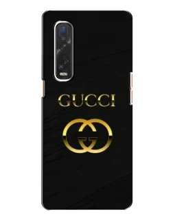 Чохол для OPPO Find X2 з картинкою «Золотий логотип Gucci»