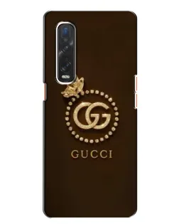 Чохол для OPPO Find X2 з картинкою «Gucci — золотий метелик»