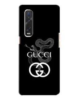 Чохол для OPPO Find X2 з картинкою «Gucci — срібна змія»