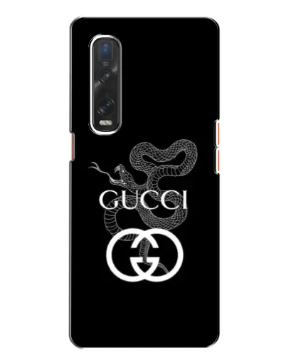 Чохол для OPPO Find X2 з картинкою «Gucci — срібна змія»