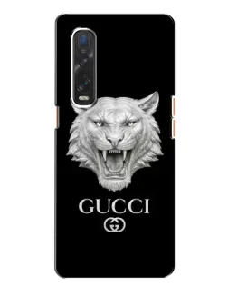 Чехол для OPPO Find X2 с картинкой «Gucci — серебряный лев» Чехол для OPPO Find X2 с картинкой «Gucci — серебряный лев»