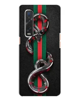 Чехол для OPPO Find X2 с картинкой «Gucci — змея на полосе» Чехол для OPPO Find X2 с картинкой «Gucci — змея на полосе»