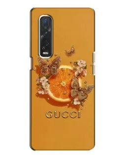 Чехол для OPPO Find X2 с картинкой «Gucci — золотые бабочки» Чехол для OPPO Find X2 с картинкой «Gucci — золотые бабочки»