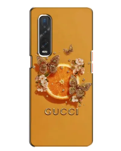 Чехол для OPPO Find X2 с картинкой «Gucci — золотые бабочки» Чехол для OPPO Find X2 с картинкой «Gucci — золотые бабочки»