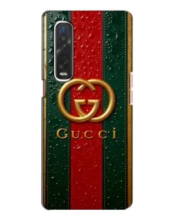 Чехол для OPPO Find X2 с картинкой «Gucci — фирменная полоса и золото» Чехол для OPPO Find X2 с картинкой «Gucci — фирменная полоса и золото»
