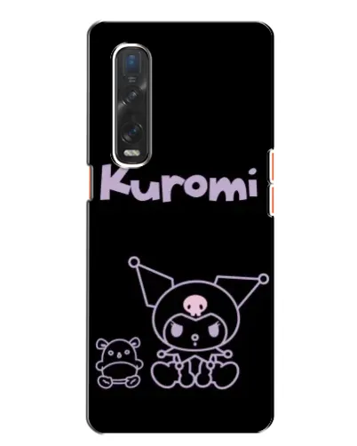 Чохол для OPPO Find X2 з картинкою «Kuromi — чорний мінімалізм»