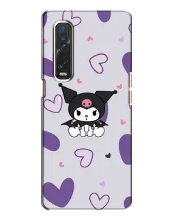 Чохол для OPPO Find X2 з картинкою «Kuromi та лавандові серця»