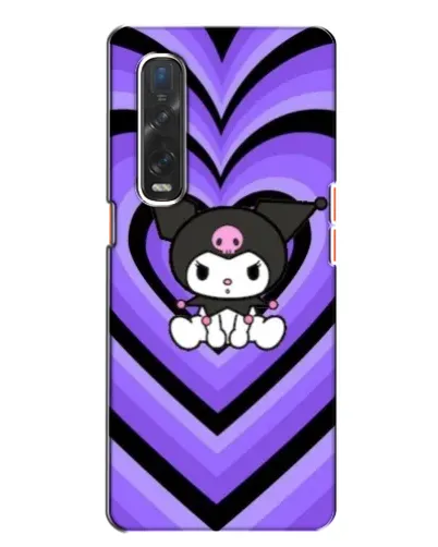 Чохол для OPPO Find X2 з картинкою «Kuromi та фіолетові серця»