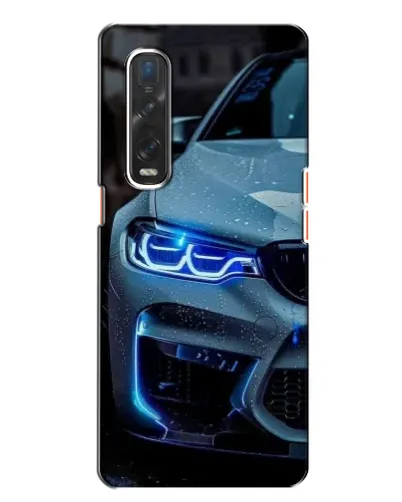 Чохол для OPPO Find X2 з картинкою «Погляд BMW з синіми фарами»