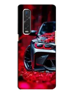 Чохол для OPPO Find X2 з картинкою «Спортивна BMW та квіти»