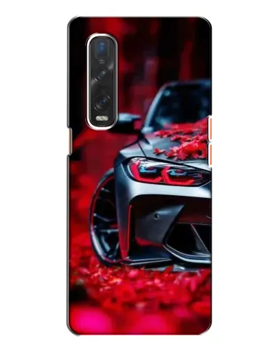 Чохол для OPPO Find X2 з картинкою «Спортивна BMW та квіти»