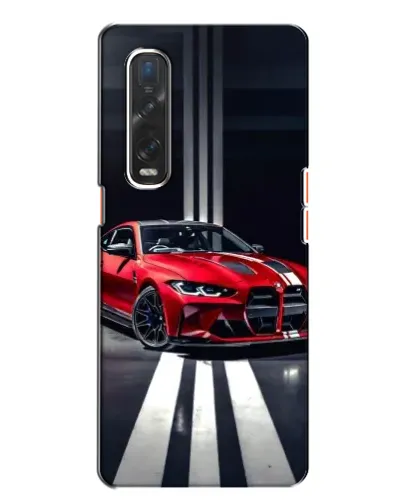 Чохол для OPPO Find X2 з картинкою «Червона BMW на дорозі»