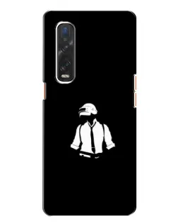 Чехол для OPPO Find X2 с картинкой «PUBG — белый шлем»