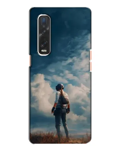 Чехол для OPPO Find X2 с картинкой «Герой PUBG на скале»
