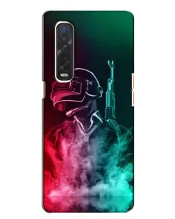 Чехол для OPPO Find X2 с картинкой «PUBG — огненный воин»