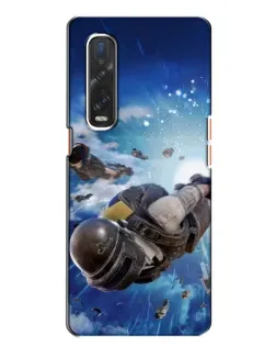 Чехол для OPPO Find X2 с картинкой «Десант PUBG — прыжок»