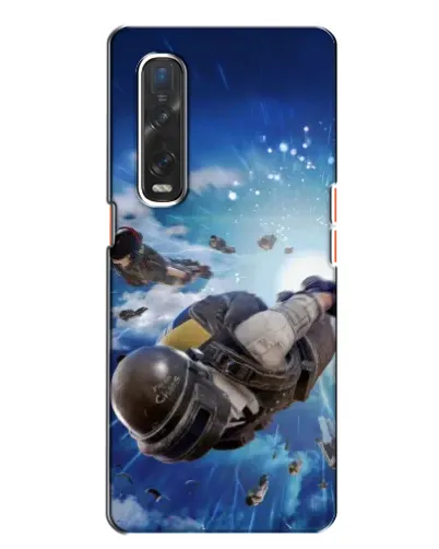 Чехол для OPPO Find X2 с картинкой «Десант PUBG — прыжок»