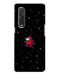Чехол для OPPO Find X2 с картинкой «Красный Among Us»