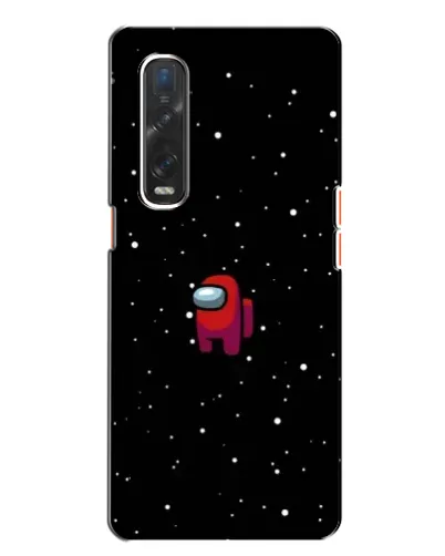 Чехол для OPPO Find X2 с картинкой «Красный Among Us»