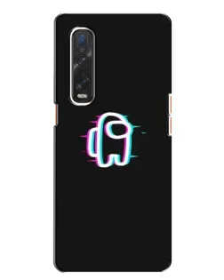 Чехол для OPPO Find X2 с картинкой «Among Us неон»