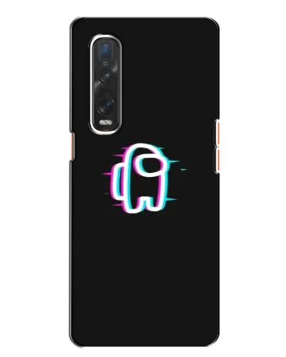 Чехол для OPPO Find X2 с картинкой «Among Us неон»