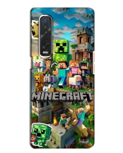 Чехол для OPPO Find X2 с картинкой «Замок Minecraft»