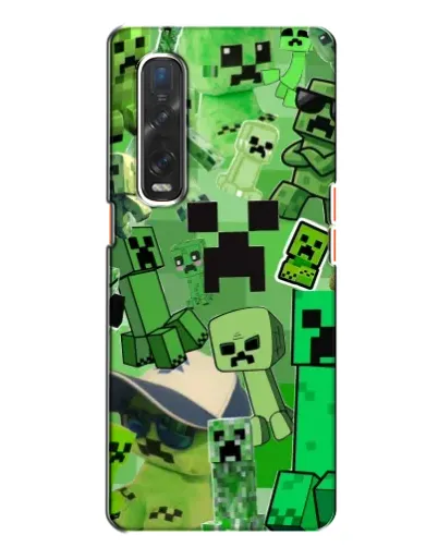 Чехол для OPPO Find X2 с картинкой «Криперы Minecraft»