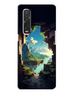 Чехол для OPPO Find X2 с картинкой «Вид из пещеры»