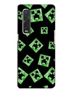 Чехол для OPPO Find X2 с картинкой «Паттерн с криперами»