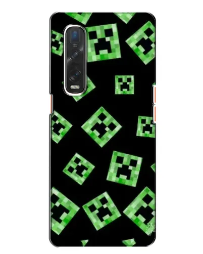Чехол для OPPO Find X2 с картинкой «Паттерн с криперами»