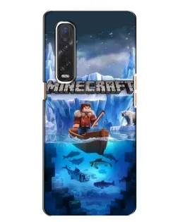 Чехол для OPPO Find X2 с картинкой «Minecraft ледяной мир»