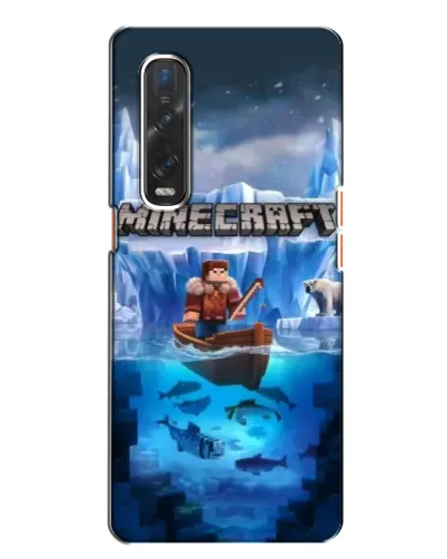 Чехол для OPPO Find X2 с картинкой «Minecraft ледяной мир»