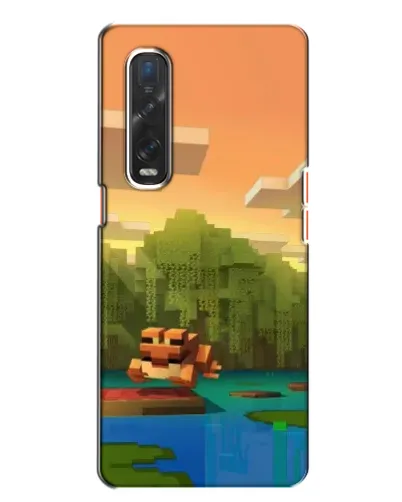 Чехол для OPPO Find X2 с картинкой «Майнкрафт закат солнца»