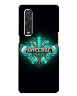 Чехол для OPPO Find X2 с картинкой «Minecraft Diamond лого»