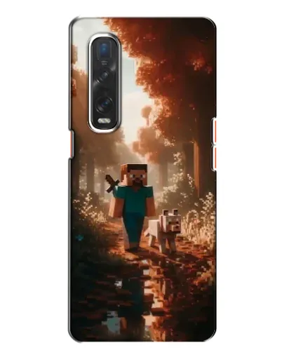 Чехол для OPPO Find X2 с картинкой «Стив в лесу»