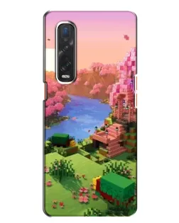 Чехол для OPPO Find X2 с картинкой «Розовое дерево Minecraft»