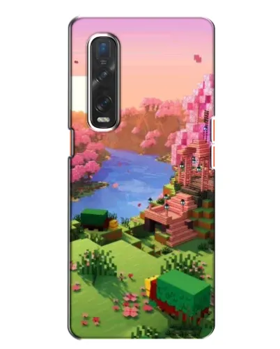 Чехол для OPPO Find X2 с картинкой «Розовое дерево Minecraft»