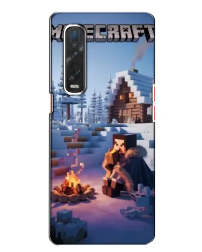 Чехол для OPPO Find X2 с картинкой «Зимний Minecraft»