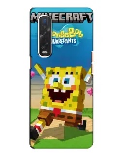 Чохол для OPPO Find X2 з картинкою «Губка Боб Minecraft» Чохол для OPPO Find X2 з картинкою «Губка Боб Minecraft»