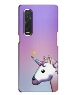 Чехол для OPPO Find X2 с картинкой «Единорог градиент»