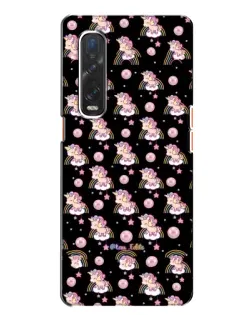 Чехол для OPPO Find X2 с картинкой «Magic Unicorn паттерн»