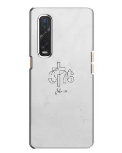 Чохол для OPPO Find X2 з картинкою «Івана 3:16 Хрест» Чохол для OPPO Find X2 з картинкою «Івана 3:16 Хрест»