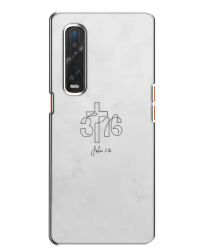 Чехол для OPPO Find X2 с картинкой «Иоанна 3:16 Крест»
