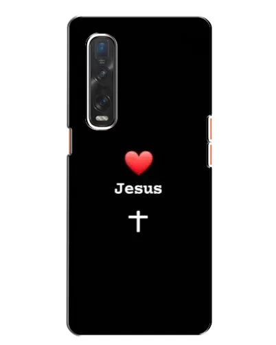 Чехол для OPPO Find X2 с картинкой «Сердце - Jesus»