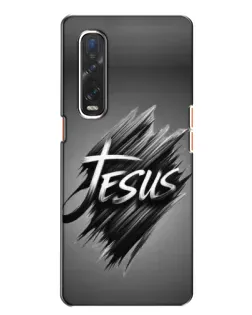 Чехол для OPPO Find X2 с картинкой «Надпись Jesus Graffiti»