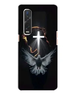 Чехол для OPPO Find X2 с картинкой «Голубь и Свет»