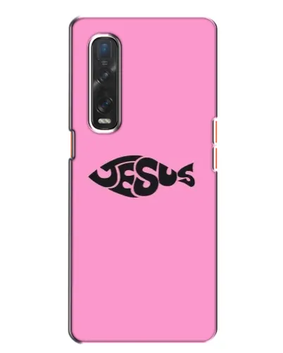 Чехол для OPPO Find X2 с картинкой «Розовый символ  Jesus»