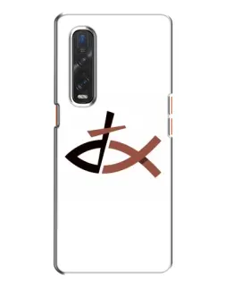 Чехол для OPPO Find X2 с картинкой «Рыба и крест»