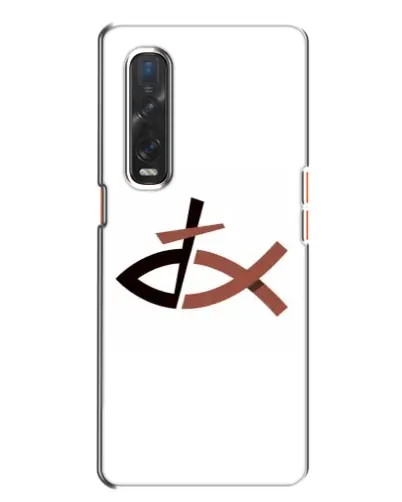 Чехол для OPPO Find X2 с картинкой «Рыба и крест»