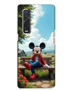 Чехол для OPPO Find X2 с картинкой «Микки на скамейке»